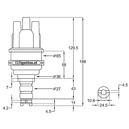 123ignition TUNE+ 4-R-V-V-IE (Bluetooth), con inyección, con anillo Porsche