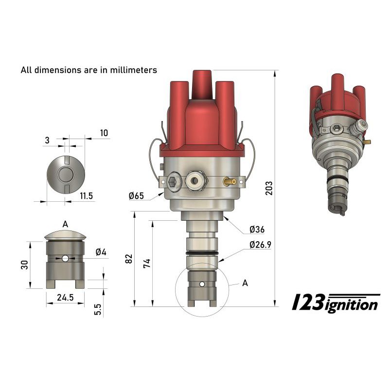 123ignition TUNE-4-R-V-M (USB), ersetzt Bosch Verteiler in Mercedes