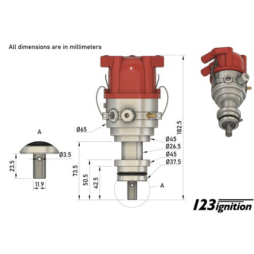 123ignition FIAT-TC-4-A-V zestaw do Fiat 131