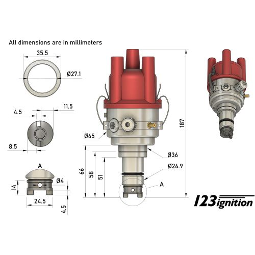 123ignition Porsche-4-R-V set voor uw Porsche 912