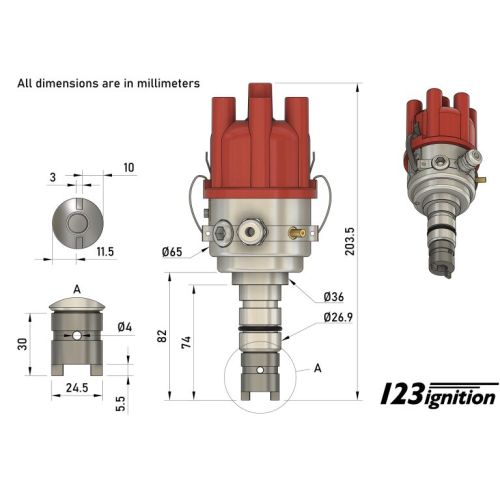 123ignition Mercedes-6-R-V complete set voor W114 motoren