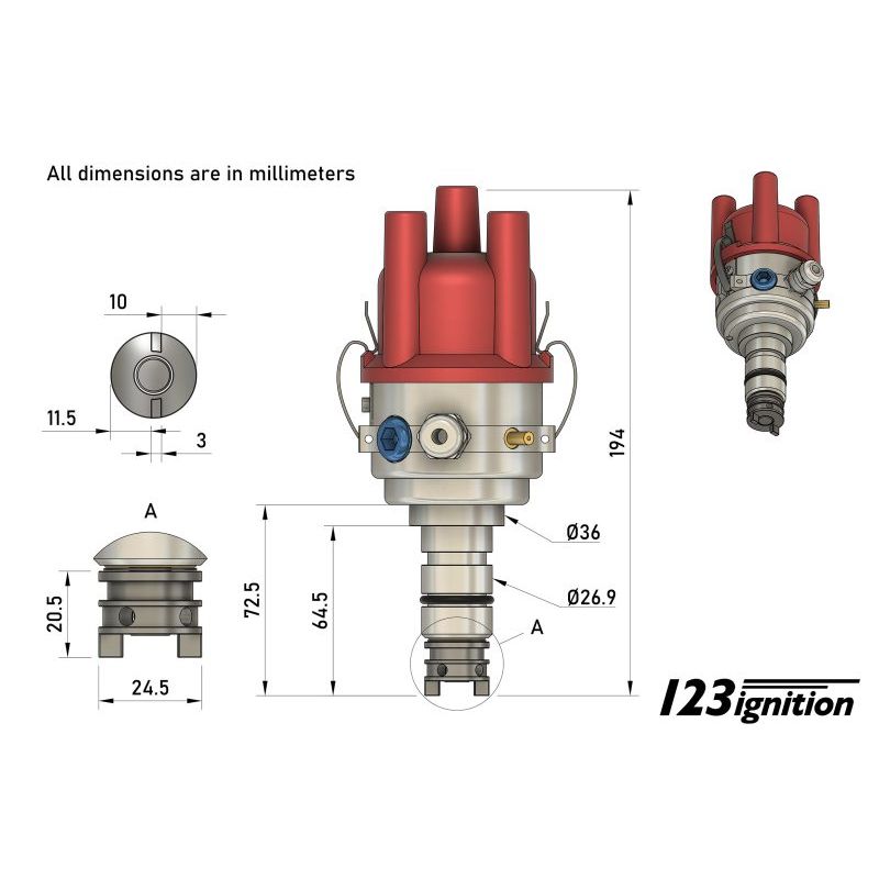 123ignition TUNE+ 4-R-V-D (Bluetooth) complete set