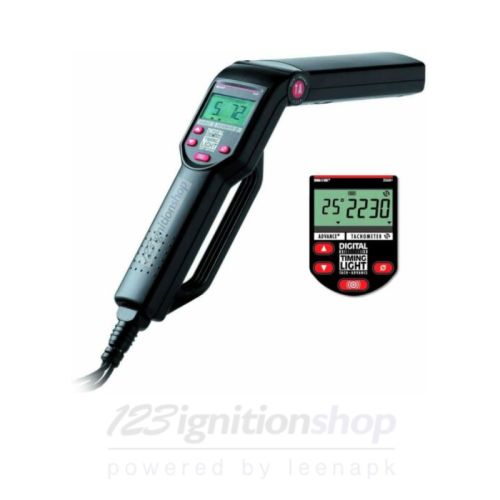 Stroboscoop lamp met display en vervroeging functie