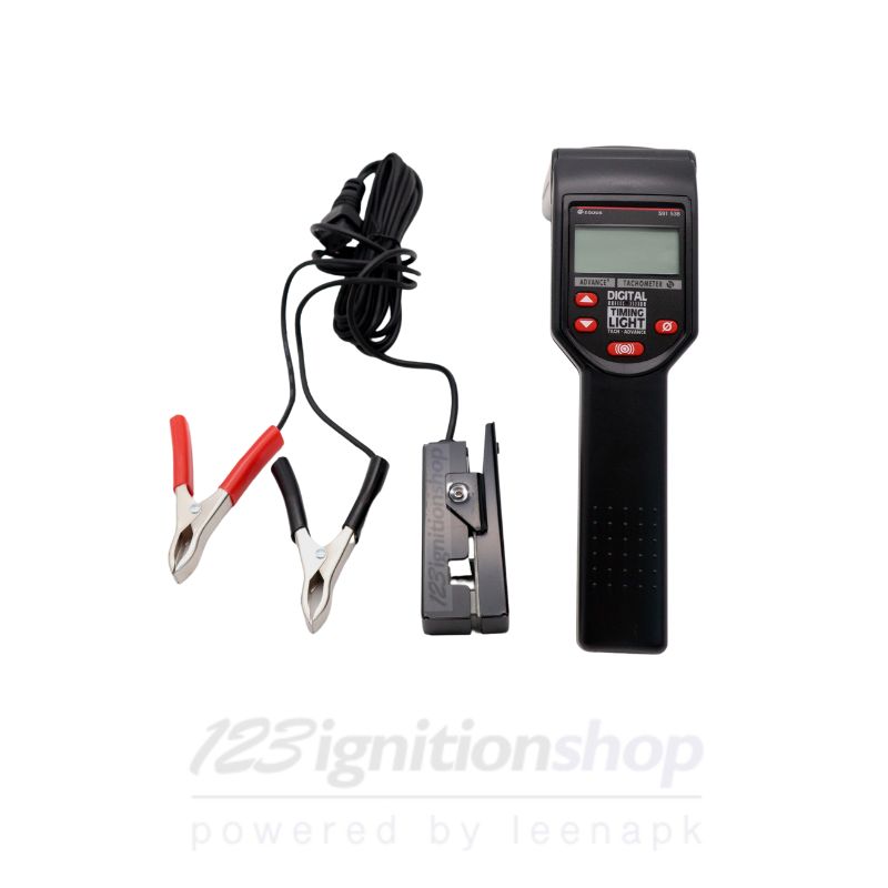 Stroboscoop lamp met display en vervroeging functie